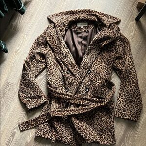 Calvin Klein Animal Print Trench Coat